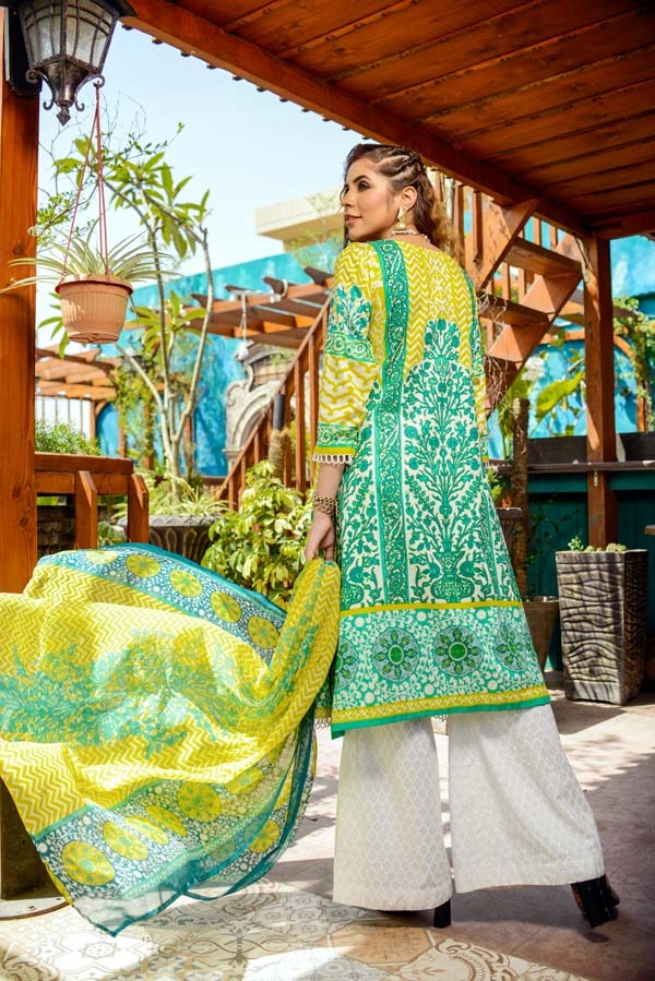 Elie Ruby - Printed and Embroidered Lawn