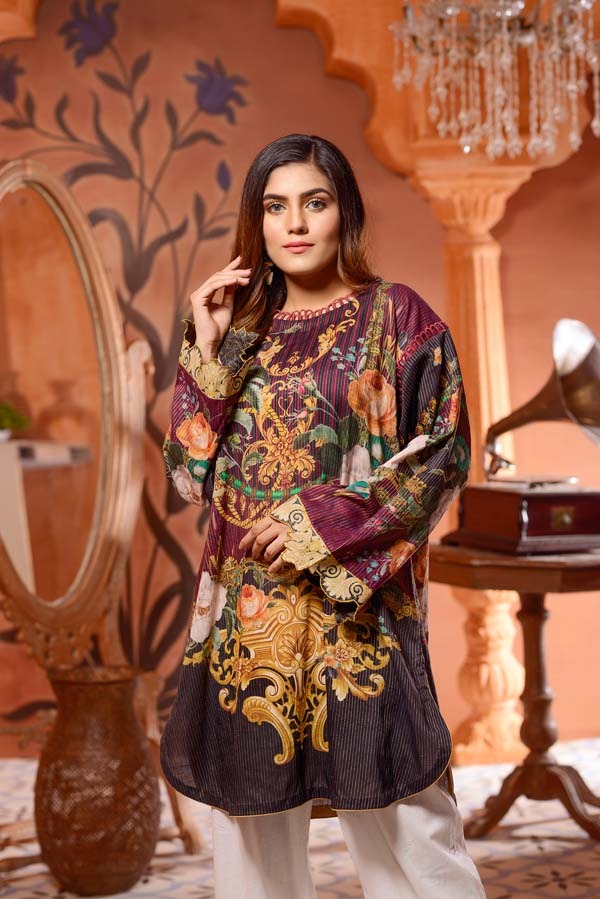 Crism Lenon - Digital Mesuri Lawn Unstitch Shirt