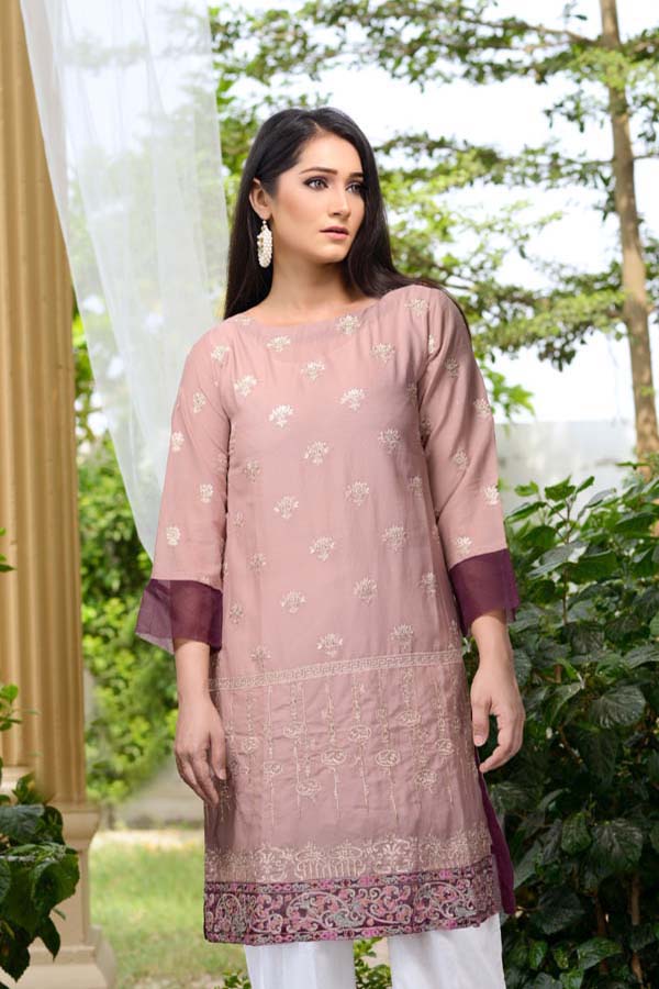 Blossom - Stitched Embroidered Swiss Shirt