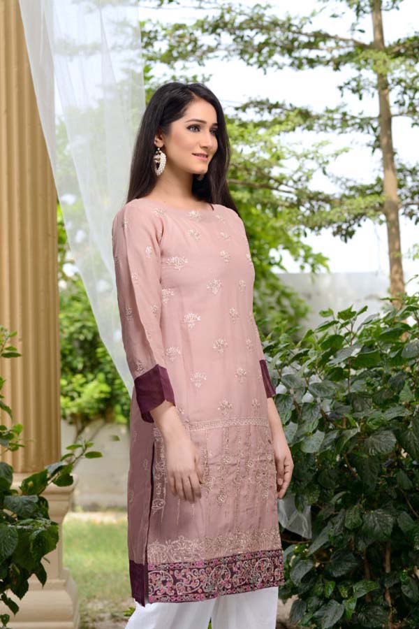 Blossom - Stitched Embroidered Swiss Shirt