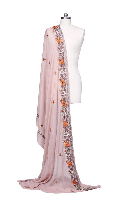 Embroidered Chiffon Dupatta