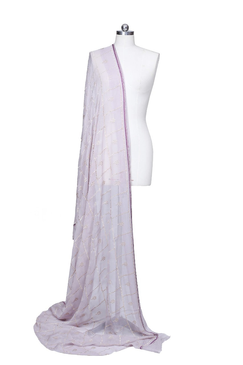 Embroidered Chiffon Dupatta