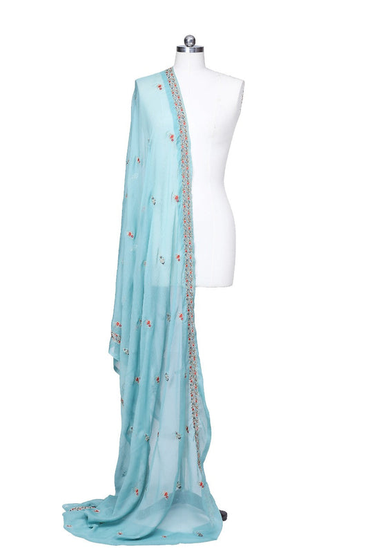 Embroidered Chiffon Dupatta