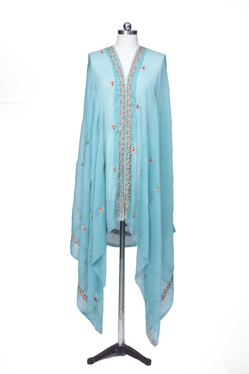 Embroidered Chiffon Dupatta