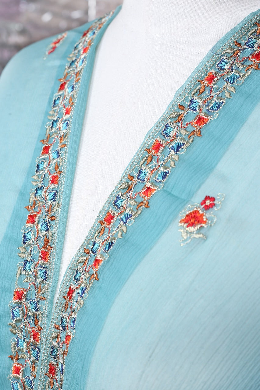 Embroidered Chiffon Dupatta