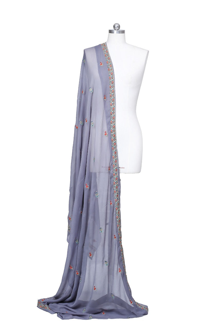 Embroidered Chiffon Dupatta