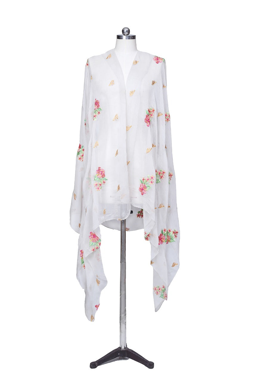 Embroidered Chiffon Dupatta