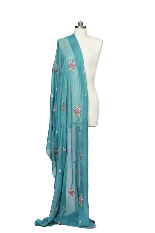 Embroidered Chiffon Dupatta