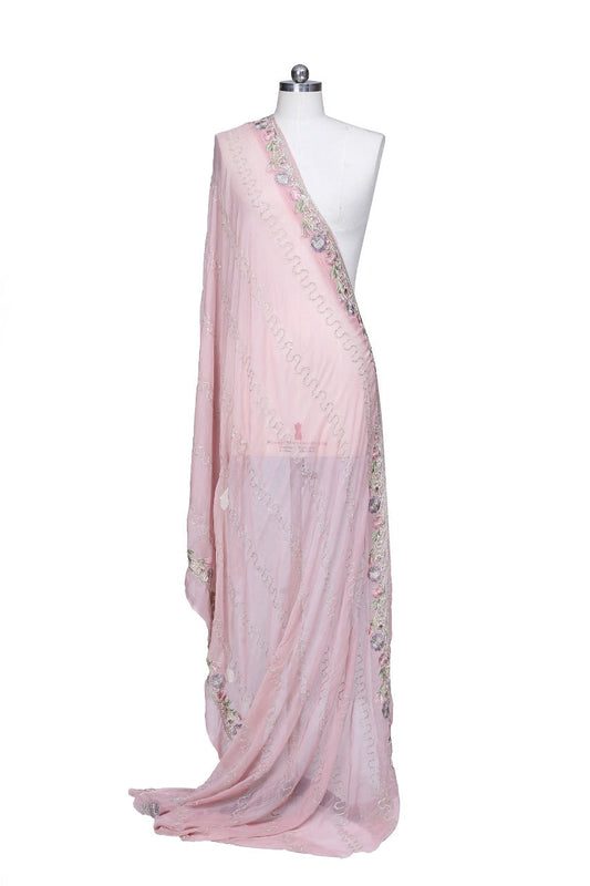 Embroidered Chiffon Dupatta