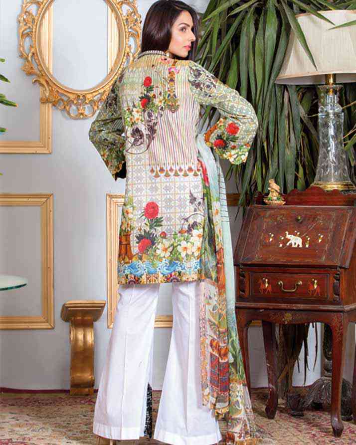 ASH WHITE (Lawn - 3 Piece)