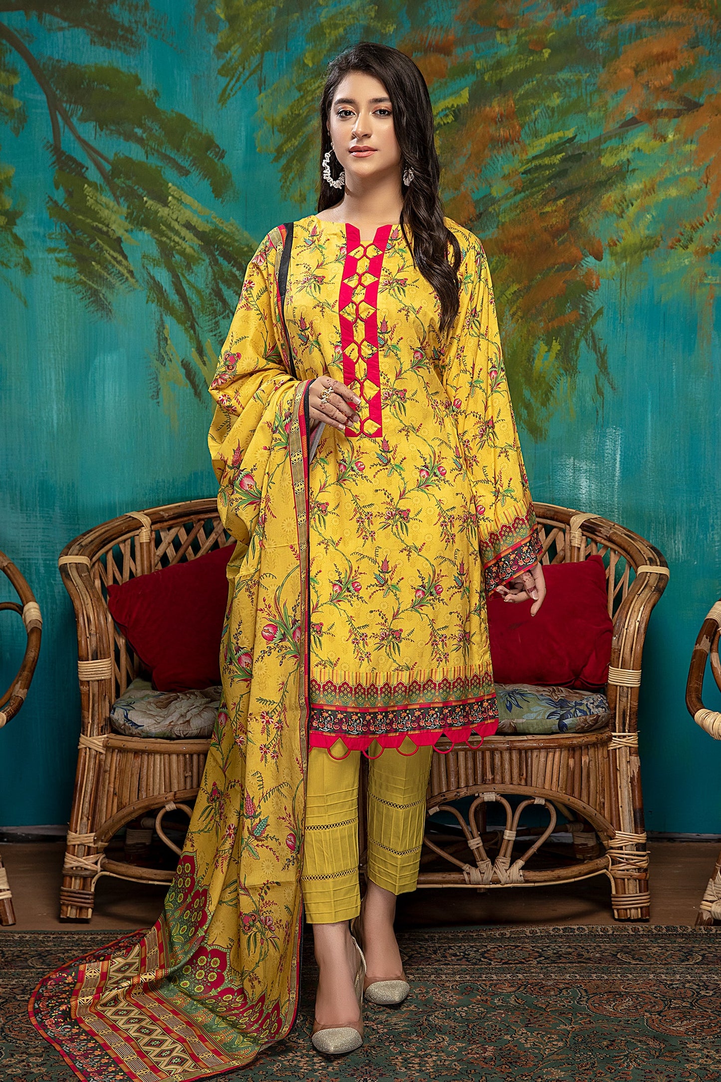 Daisy - Digital Printed Linen